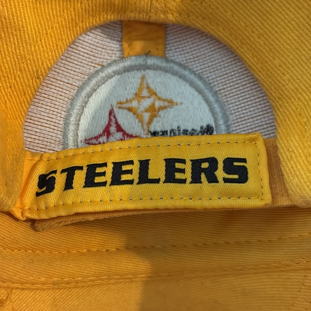 NFL Pittsburgh Steelers Football Cotton Trucker Yellow Authentic Team Cap - Picture 3 of 10